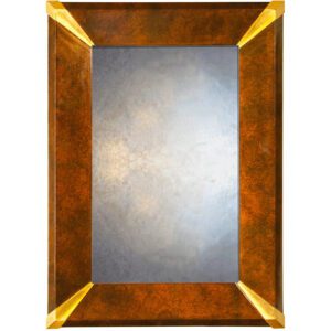 Art Deco Rectangular Mirror with corner detail