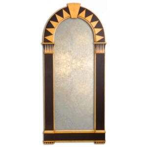 Extra large Art Deco Decorative Mirror with Romanesque arch