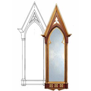 Ornate Gothic Dressing Table Mirror
