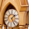 Large Gold Gothic Pendulum Case Clock.