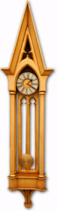 Large Pendulum Gothic Wall Clock in white