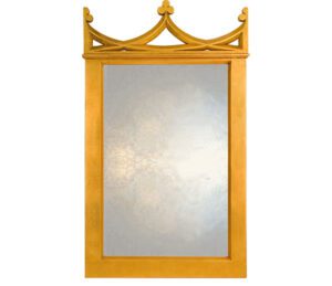 Large rectangle Gothic Decorative Mirror with crown top