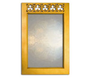 Large Rectangle Gothic Decorative Mirror with trefoil top