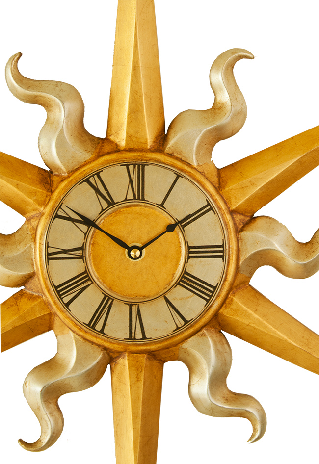 Large Sun Clock Decorative Clocks