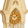 Large White Gothic Pendulum Case Clock.