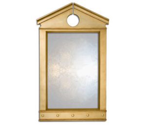 Palladian classical style silver overmantle mirror