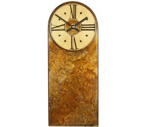 Rusty Brown Mantel Clock with round dial