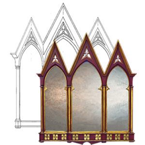 gothic dressing table mirror