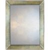 metallic blue swept mirror, showing round mirror with blue frame and metallic finish.