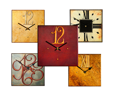 A striking selection of my decorative square wall clocks