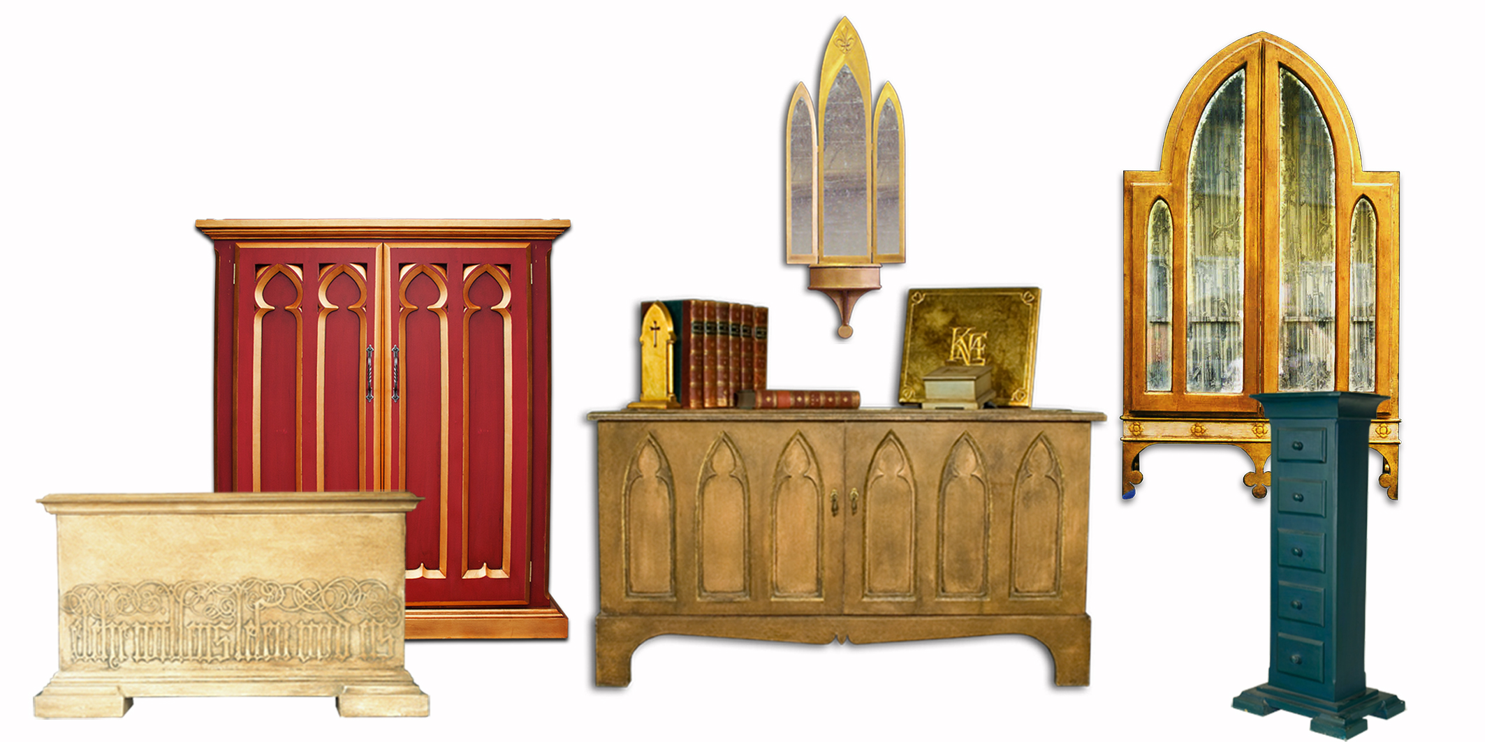 stunning custom made vintage cabinet collection