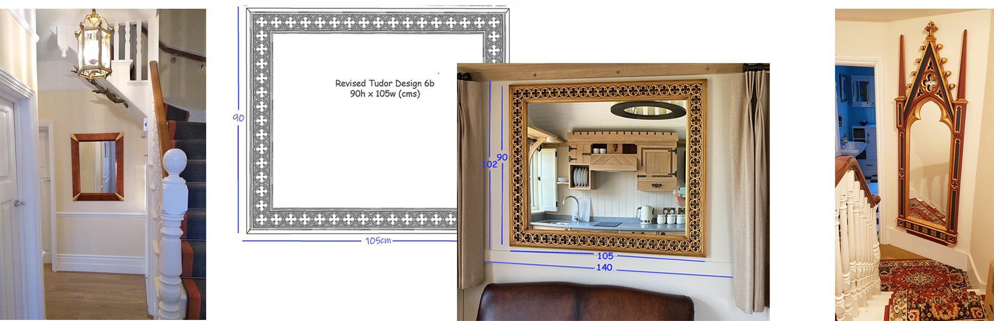 Various made to measure wall mirror pictures and designs