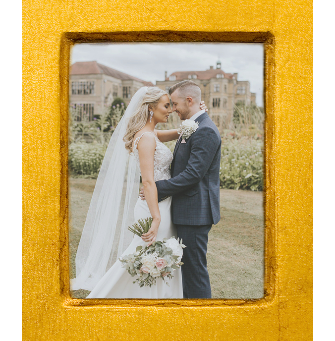 Examples of wedding inlayed photographs